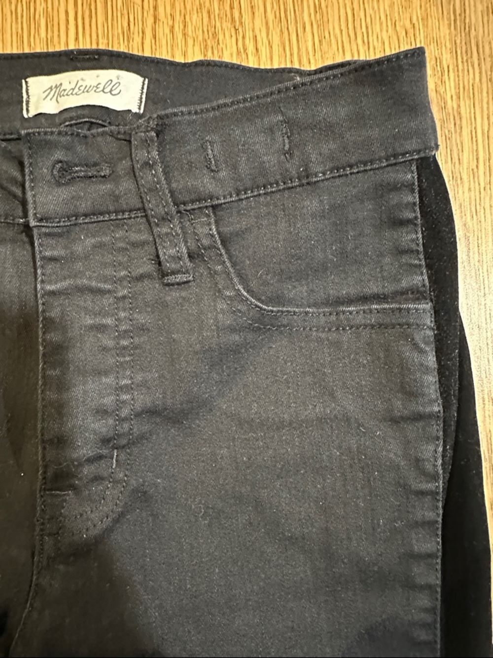 Madewell Black Jeans with Velvet Side Stripe - Picture 6 of 7